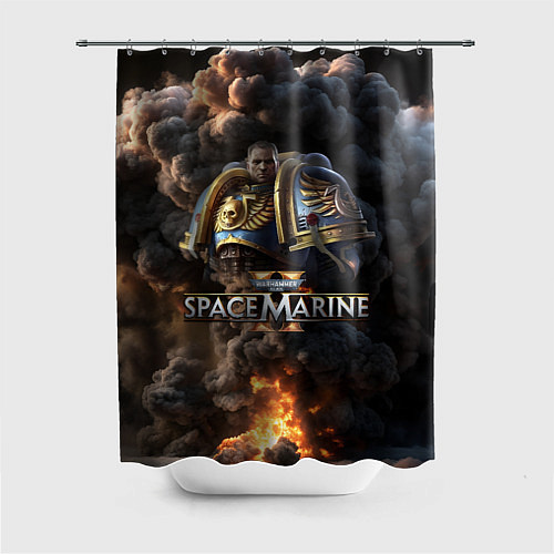 Шторка для ванной Captain Titus Warhammer 40000 space marine 2 / 3D-принт – фото 1