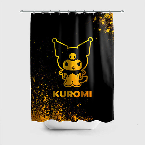 Шторка для ванной Kuromi - gold gradient / 3D-принт – фото 1