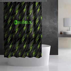 Шторка для душа Deadlock зеленые молнии, цвет: 3D-принт — фото 2