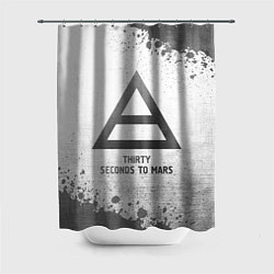 Шторка для ванной Thirty Seconds to Mars - white gradient