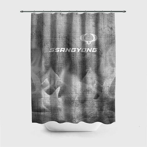 Шторка для ванной SsangYong - grey gradient посередине / 3D-принт – фото 1