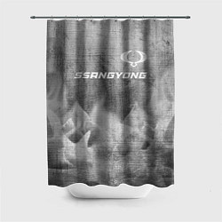 Шторка для душа SsangYong - grey gradient посередине, цвет: 3D-принт