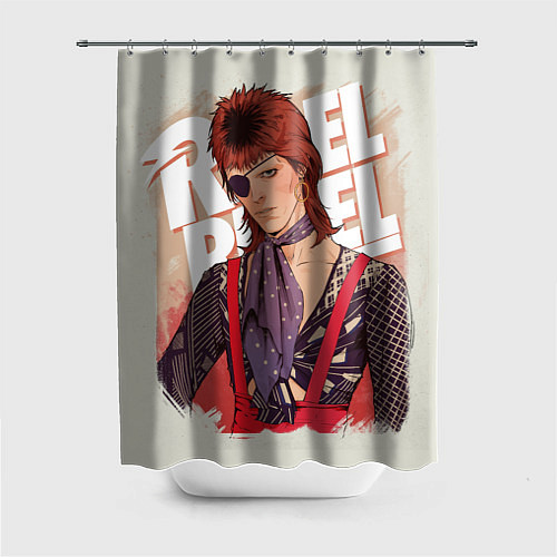 Шторка для ванной David Bowie Rebel / 3D-принт – фото 1