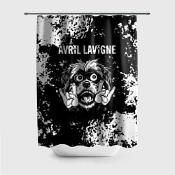 Шторка для ванной Avril Lavigne рок пес