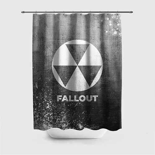 Шторка для ванной Fallout - grey gradient / 3D-принт – фото 1