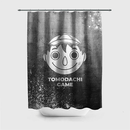 Шторка для ванной Tomodachi Game - grey gradient / 3D-принт – фото 1