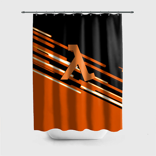 Шторка для ванной Half life полосы / 3D-принт – фото 1