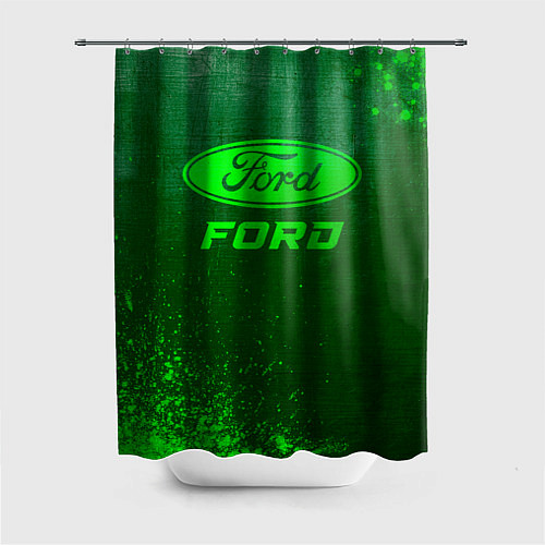 Шторка для ванной Ford - green gradient / 3D-принт – фото 1