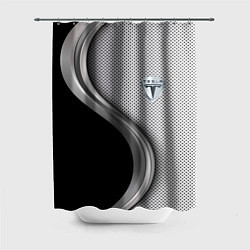 Шторка для душа Tesla carbon metal, цвет: 3D-принт