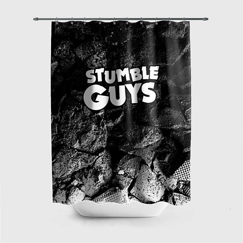 Шторка для ванной Stumble Guys black graphite / 3D-принт – фото 1