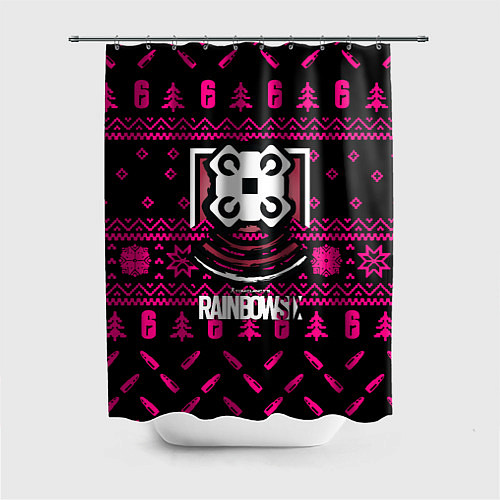 Шторка для ванной Rainbow six winter pink / 3D-принт – фото 1