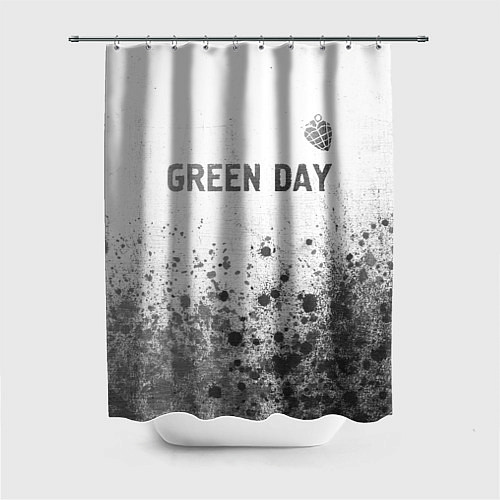 Шторка для ванной Green Day - white gradient посередине / 3D-принт – фото 1