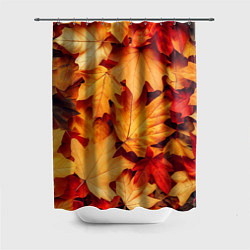 Шторка для ванной Осенние кленовые листья
