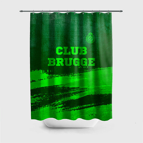 Шторка для ванной Club Brugge - green gradient посередине / 3D-принт – фото 1