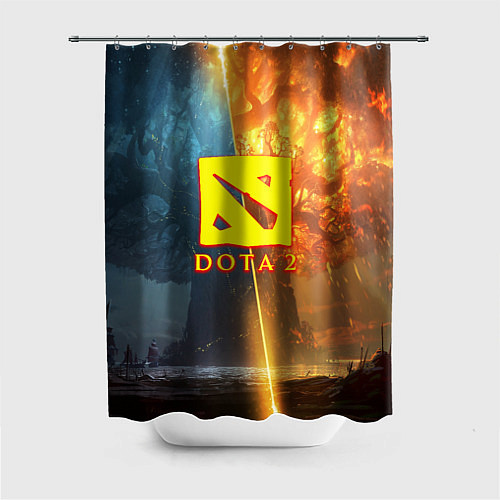 Шторка для ванной DOTA 2 лес эльфов / 3D-принт – фото 1