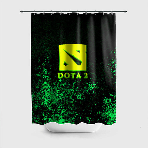 Шторка для ванной DOTA2 кислотное лого краски / 3D-принт – фото 1