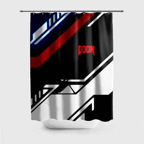 Шторка для ванной Doom steel geometry / 3D-принт – фото 1