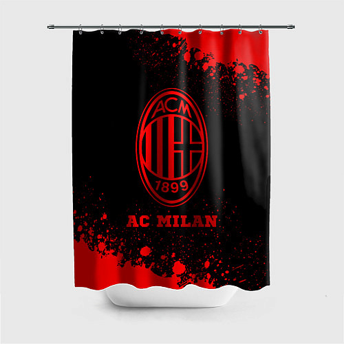 Шторка для ванной AC Milan - red gradient / 3D-принт – фото 1