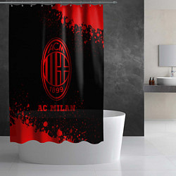 Шторка для душа AC Milan - red gradient, цвет: 3D-принт — фото 2