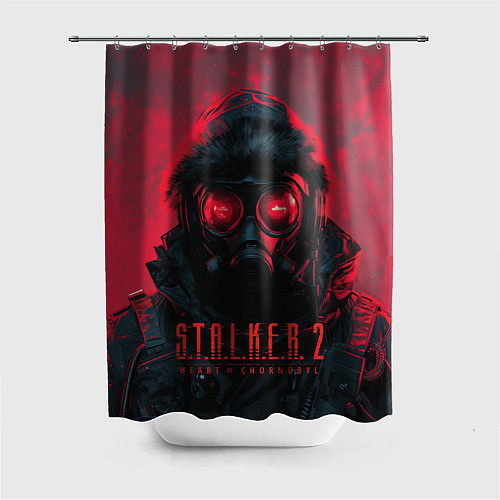 Шторка для ванной Stalker 2 в противогазе / 3D-принт – фото 1