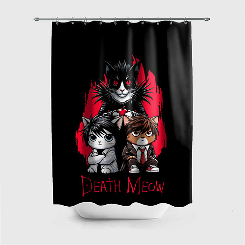 Шторка для ванной Death meow cats / 3D-принт – фото 1
