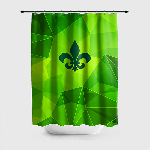 Шторка для ванной Saints Row green poly / 3D-принт – фото 1