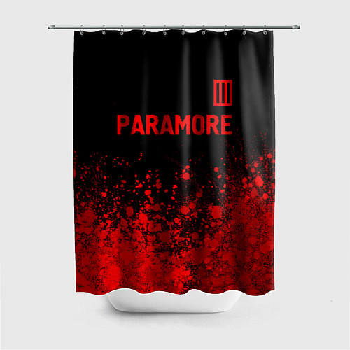 Шторка для ванной Paramore - red gradient посередине / 3D-принт – фото 1