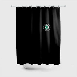 Шторка для душа Skoda logo auto, цвет: 3D-принт