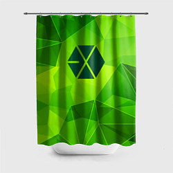 Шторка для ванной Exo green poly