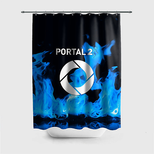 Шторка для ванной Portal 2 blue flame / 3D-принт – фото 1