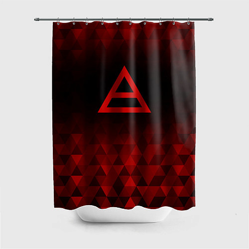 Шторка для ванной Thirty Seconds to Mars red poly / 3D-принт – фото 1