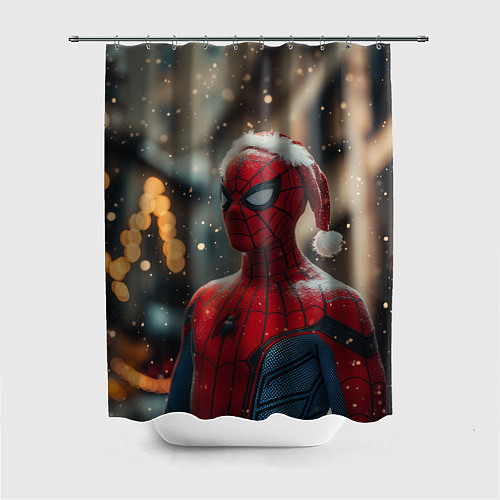 Шторка для ванной New year Spider-man / 3D-принт – фото 1