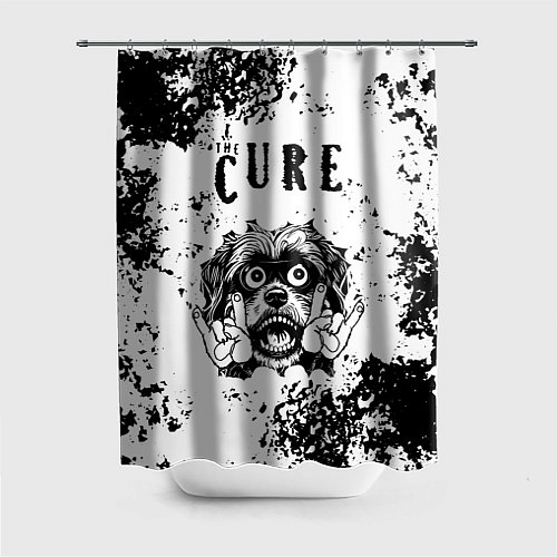 Шторка для ванной The Cure - рок пес / 3D-принт – фото 1
