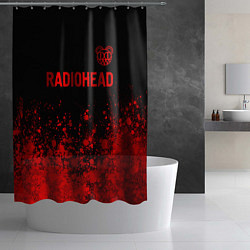 Шторка для душа Radiohead - red gradient посередине, цвет: 3D-принт — фото 2