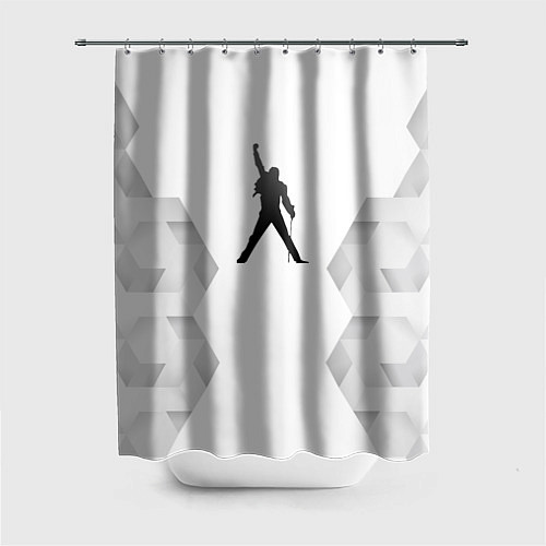 Шторка для ванной Queen white poly / 3D-принт – фото 1