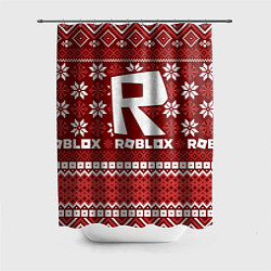 Шторка для ванной Новогодний свитер ugly Roblox