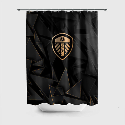 Шторка для ванной Leeds United golden poly / 3D-принт – фото 1