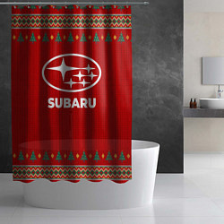Шторка для душа Subaru new year, цвет: 3D-принт — фото 2