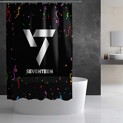 Шторка для душа Seventeen конфети, цвет: 3D-принт — фото 2