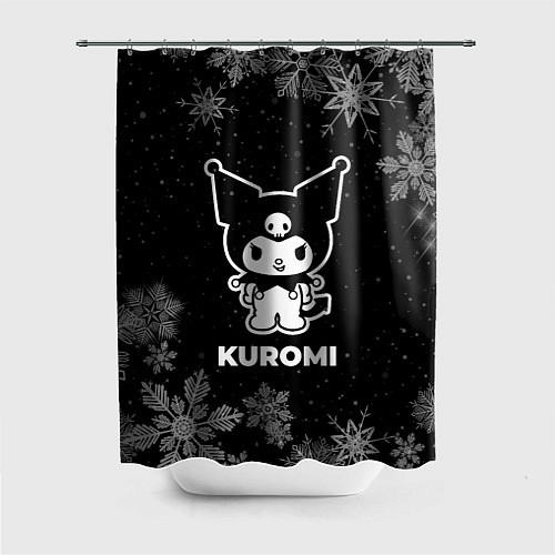 Шторка для ванной Снежный Kuromi / 3D-принт – фото 1