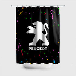 Шторка для душа Peugeot конфети, цвет: 3D-принт