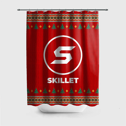 Шторка для ванной Skillet new year / 3D-принт – фото 1