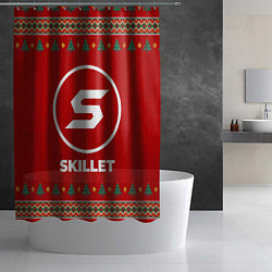 Шторка для душа Skillet new year, цвет: 3D-принт — фото 2
