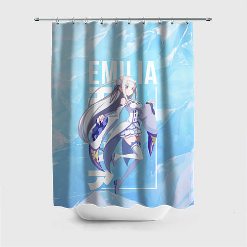 Шторка для ванной Эмилия Re:Zero / 3D-принт – фото 1