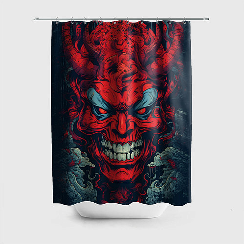 Шторка для ванной Red demon Oni / 3D-принт – фото 1