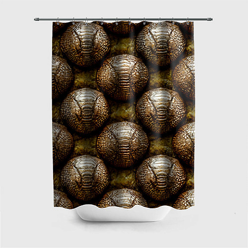 Шторка для ванной Броненосцы / 3D-принт – фото 1