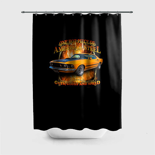 Шторка для ванной Форд Мустанг / 3D-принт – фото 1