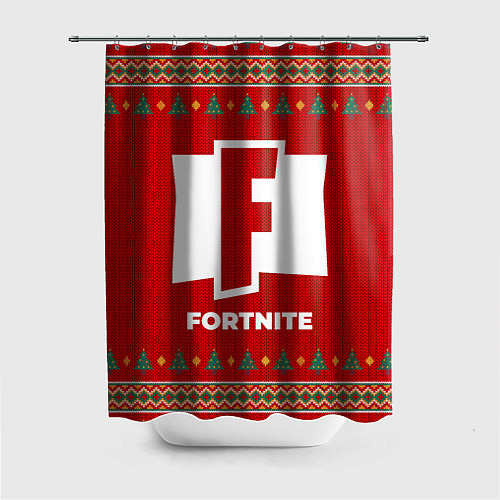 Шторка для ванной Fortnite new year / 3D-принт – фото 1