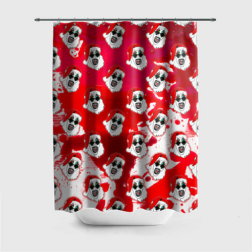 Шторка для ванной Funny Santa clown Art in blood / 3D-принт – фото 1
