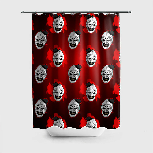 Шторка для ванной Funny clown Art in blood / 3D-принт – фото 1